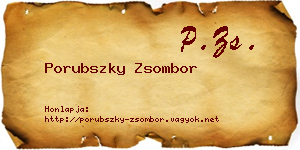 Porubszky Zsombor névjegykártya