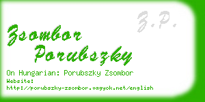 zsombor porubszky business card